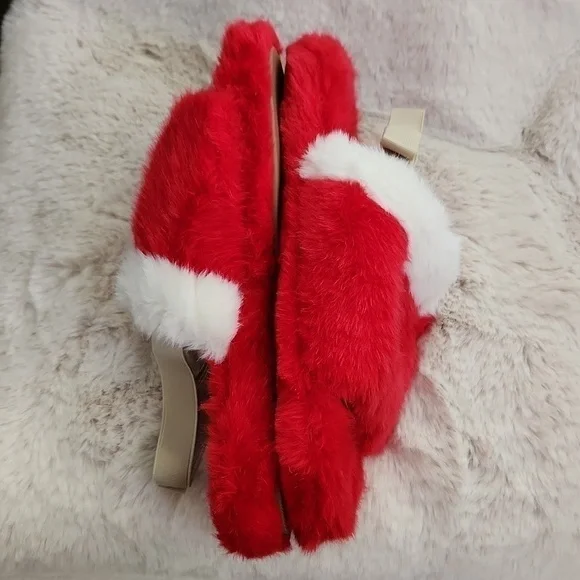 New Francis Valentine New York Red and White Slippers-Size 10 - Picture 4 of 5